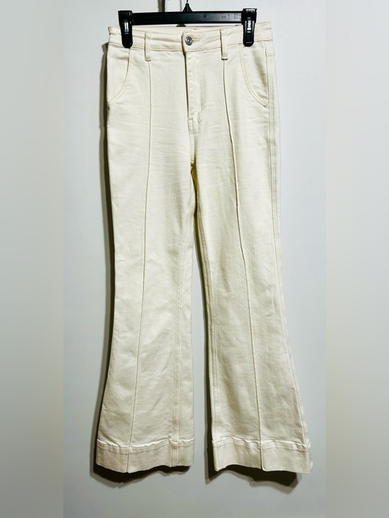 Bayeas Denim - Women’s Cream Boot-Cut Jeans with Front Seams